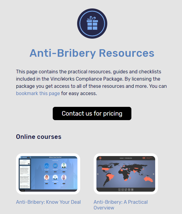 A-bery resource page screenshot