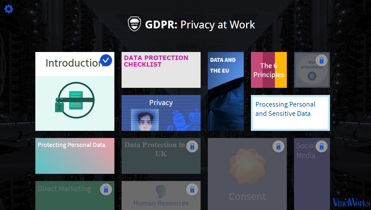 GDPR training screenshot