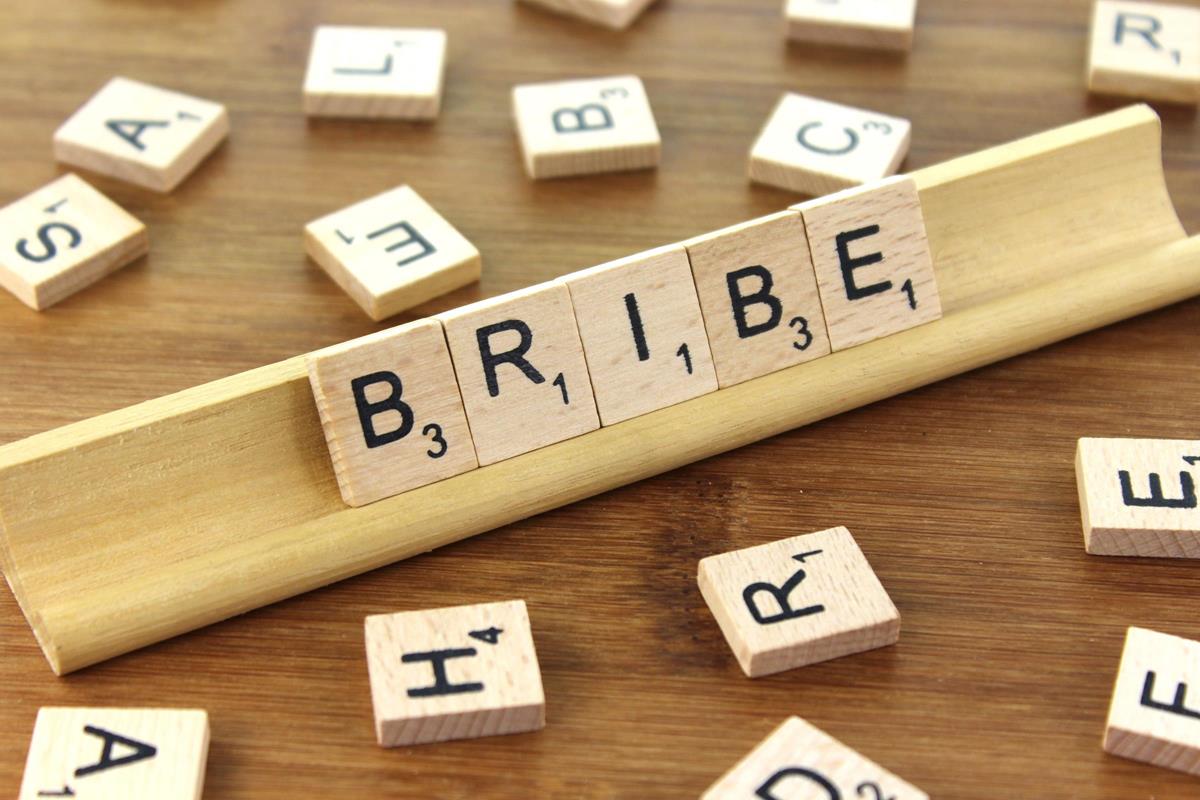 The word bribe in a Scrabble game