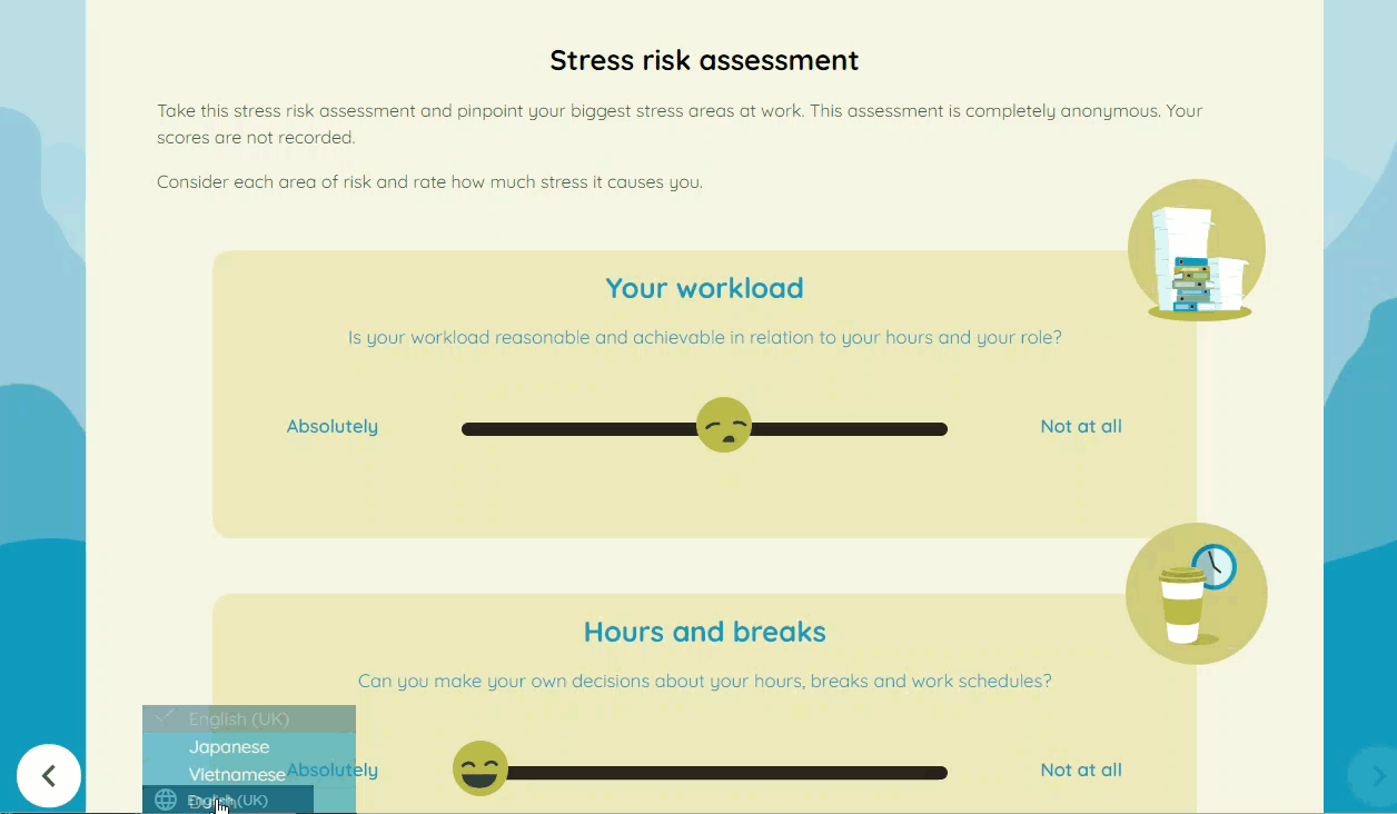 Gif showing how easy it is to translate mental health training