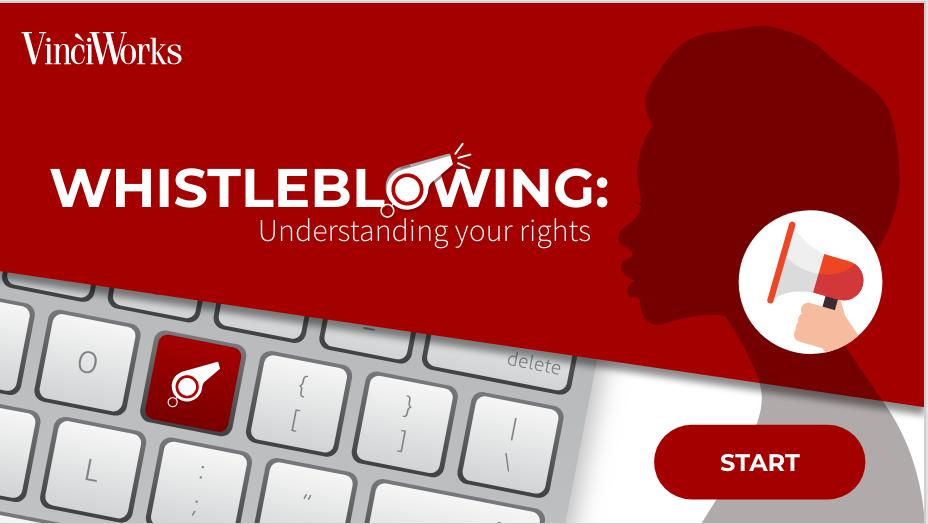 Whistleblowing training screenshot